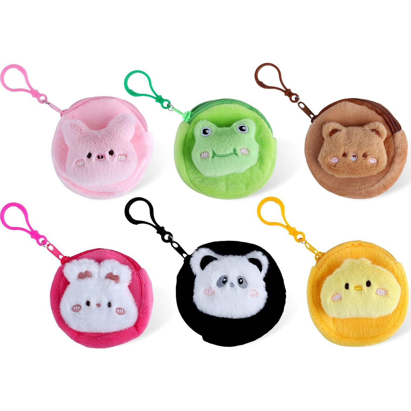 28-Pack Mini Stuffed Plush Animals Toys for Kids Party Bag Fillers, Keychain Coin Purse Bags for Kids Birthday Party Favors Goodie Bags Return Gifts Classroom Rewards
